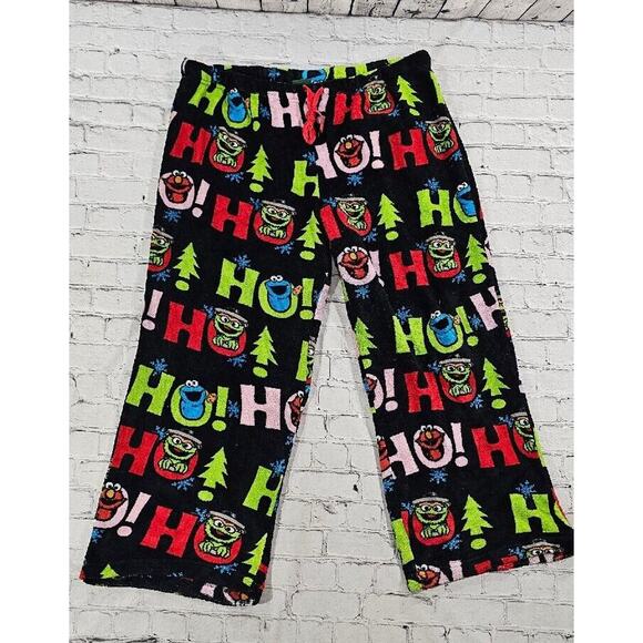 Sesame Street Christmas Fleece Drawstring Pants WOMENS SIZE 3XL - Picture 1 of 9